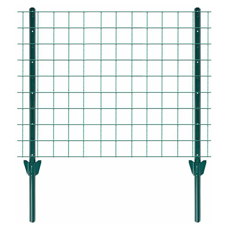 Zaunset Volierendraht Gartenzaun 1 x 10 m Drahtzaun 25 mm Zaun Komplett-Set Grün