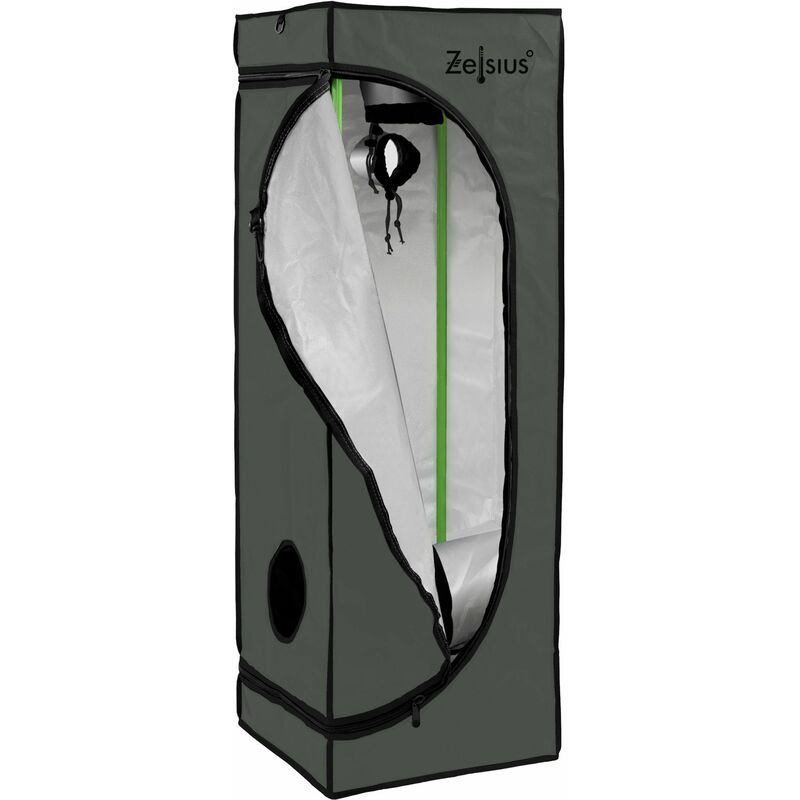 Zelsius - Grow Tent 120 x 60 x 180 cm grau/schwarz Pflanzenzucht Indoor