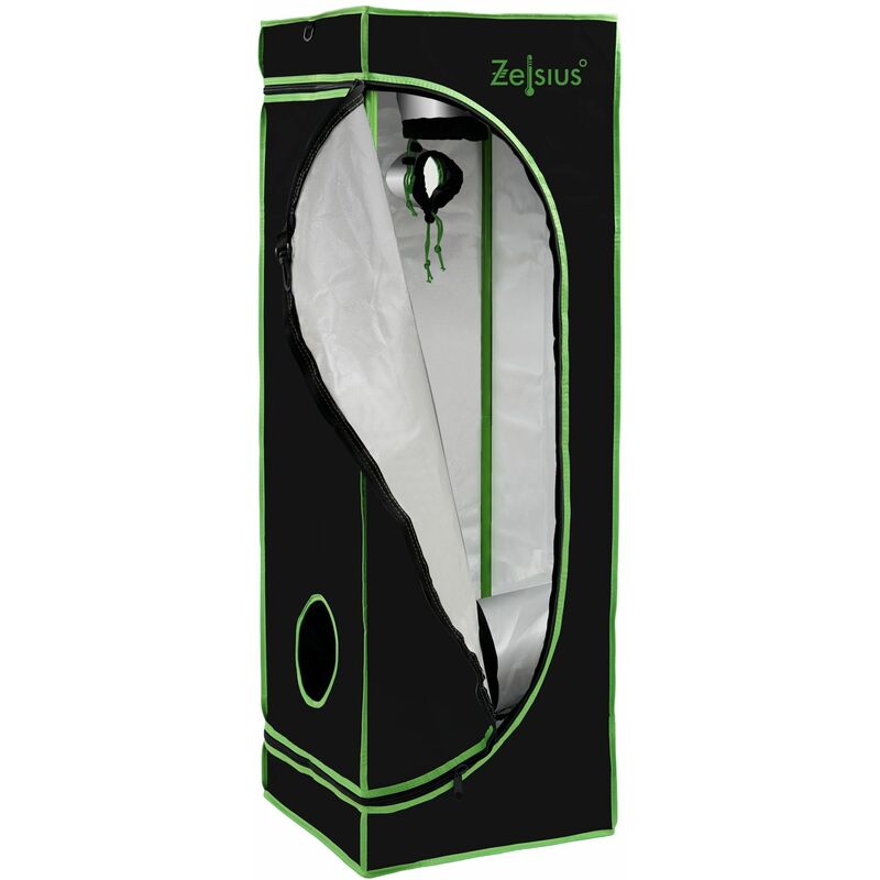Zelsius - Grow Tent 120 x 60 x 180 cm schwarz/grün Pflanzenzucht Indoor