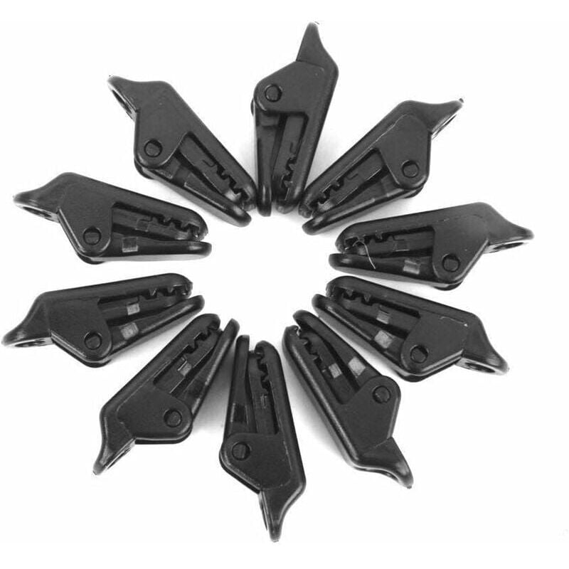 SNQ - Zelt-Druckknöpfe, Markisen-Windseilklemme, Super Grip, Planen-Clips, Sofort-Clip, Markisen, Zelt-Festziehclip für Outdoor-Aktivitäten, 10 Stück