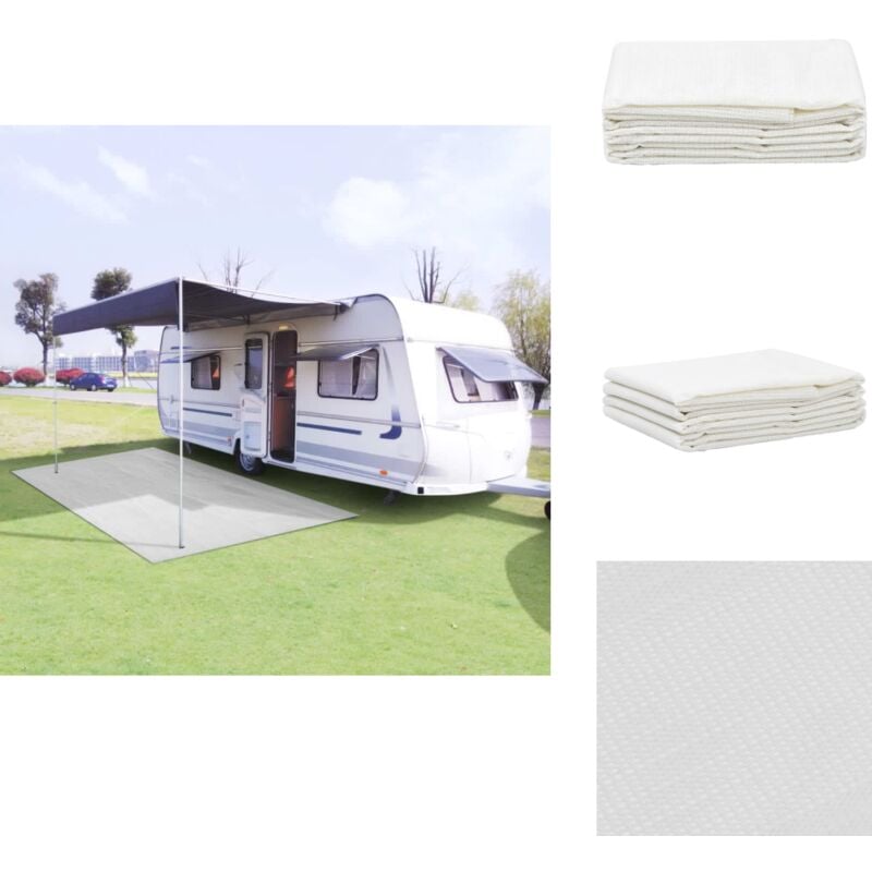 Zeltteppich 200x500 cm Weiß - Camping Ausrüster - Zeltausstattung - Zelt Zubehör - Bodenmatte Zelt - Wasserabweisend