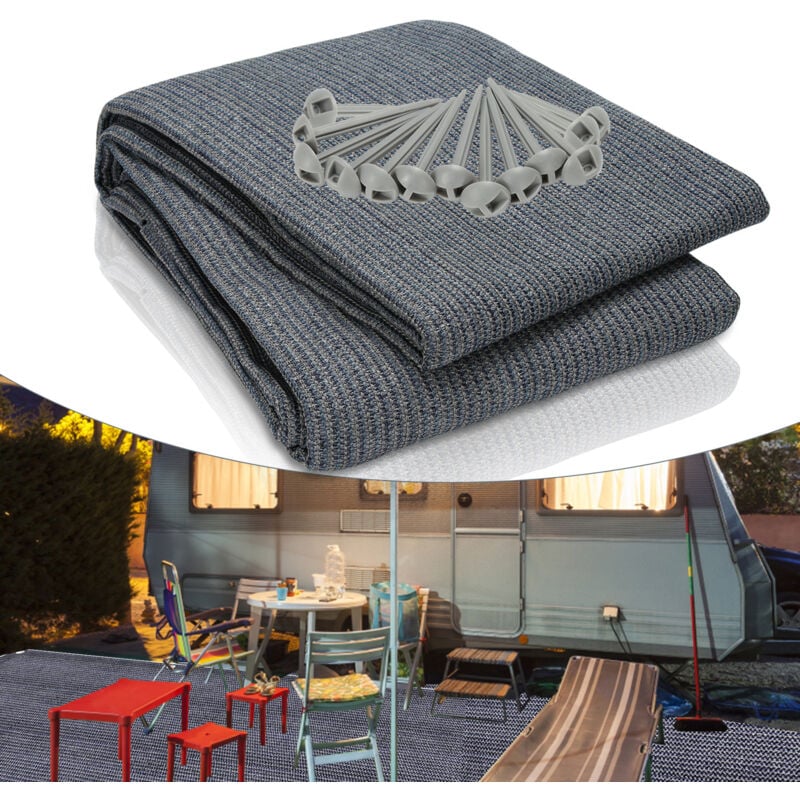 Swanew Zeltteppich Vorzeltteppich 200x200cm Campingteppich Vorzeltboden Vorzelt Camping