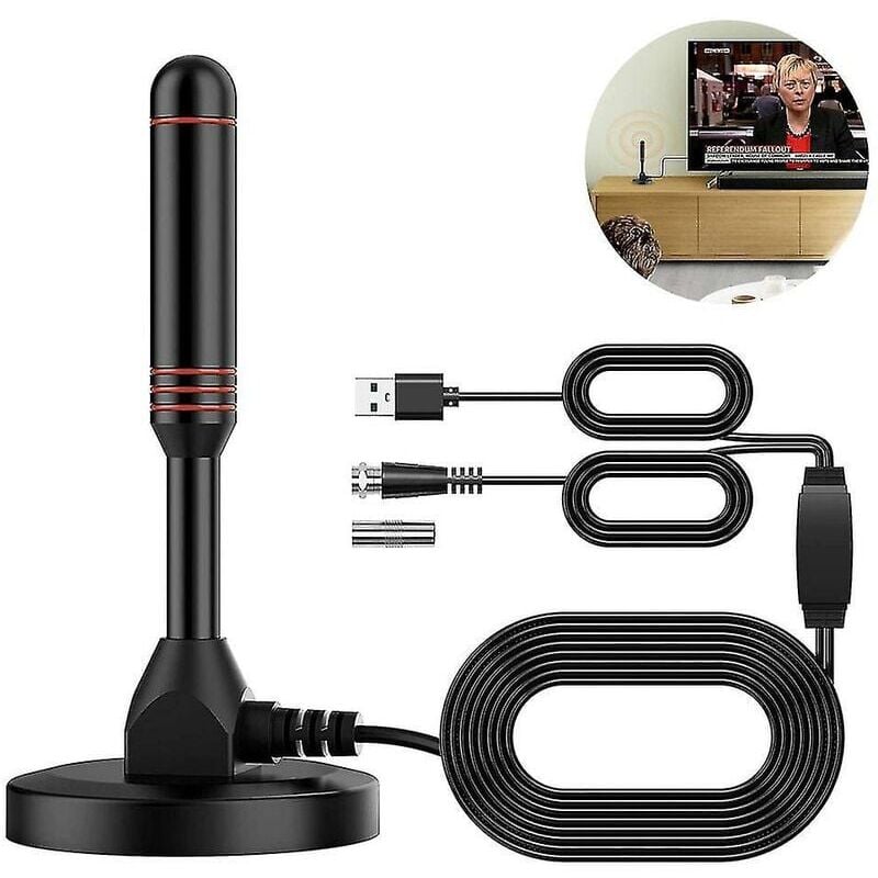 SNQ - Zimmerantenne mit Verstärker - Zimmerantenne für Fernsehen - HDTV-Antenne