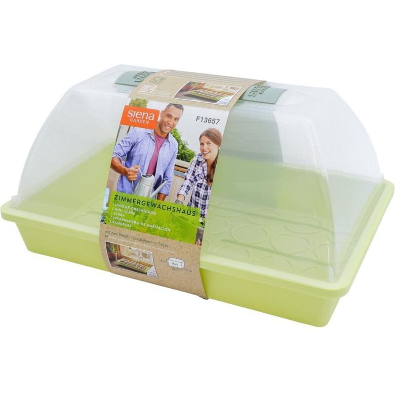 Zimmergewächshaus Uni-Grow, 38x24x18cm pastellgrün