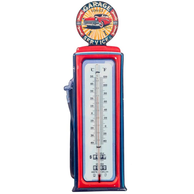 Vintage-Wandthermometer aus Blech – Retro-Heimdekoration, Metallplatte im klassischen Stil, ideal für Geschenke