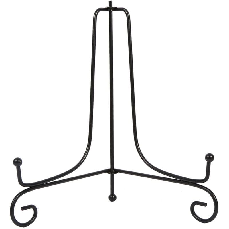 Zoternen - 1 Stück 20,3 cm klassische Eisen-Staffelei, Präsentationsständer für Teller, Schüsseln, Bilderrahmen, Bücher, Kunstwerke, Schwarz