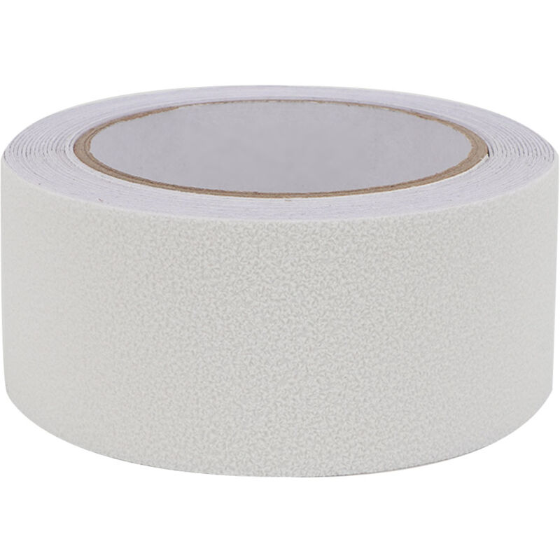 Zoternen - Anti-Rutsch-Klebeband aus PEVA/PU-Gummi für Böden, Treppenstufen, Anti-Rutsch-Schleif-Sicherheitsstreifen, 5 m (weiß)