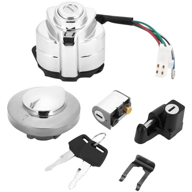 Zoternen KIMISS Tankdeckel Schloss Zündschalter Helm Lenkschloss Schloss Schlüssel Zündschloss Key Lock für VT600 Shadow 400 750