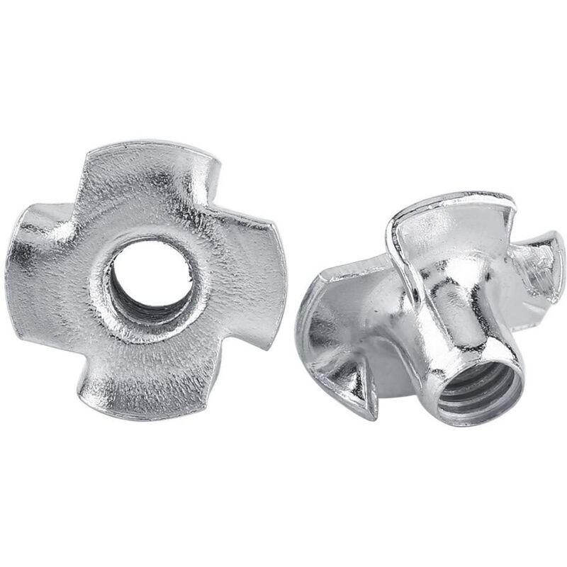 Zoternen - T-Nuts, Sortiment Schrauben Kits M3/M4/M5/M6/M8 Zink-Carbon T-Nuss Vier ProngedStahlmuttern für Handwerker Amateure Holzbearbeitungsmöbel