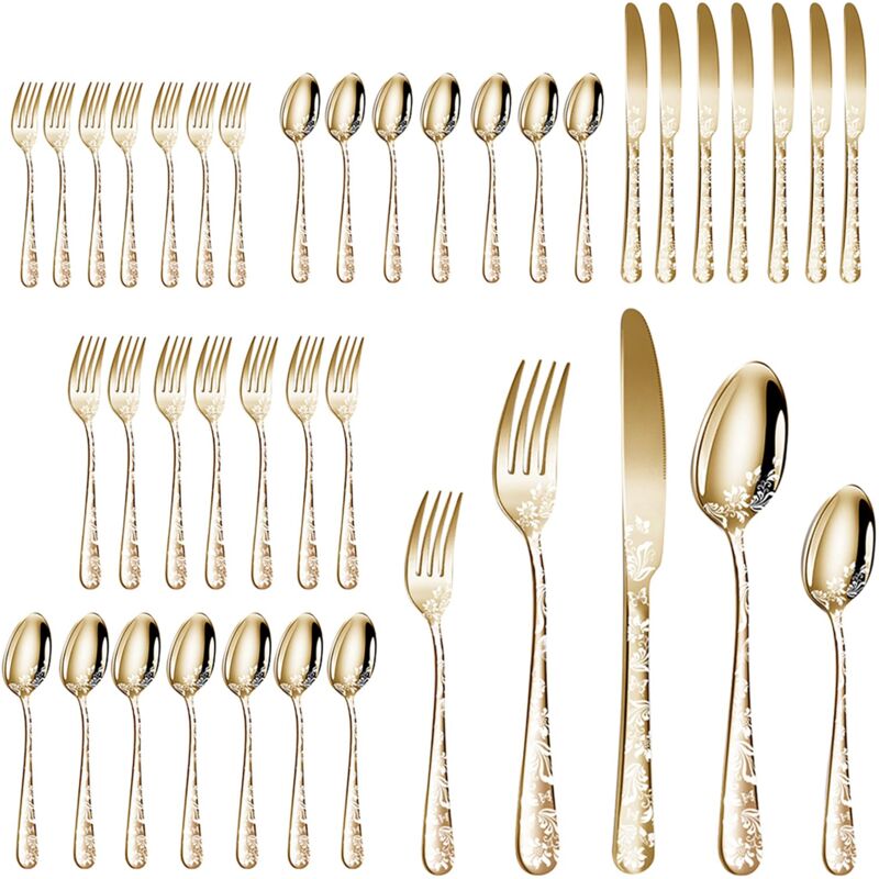 Zoternen - tikatarer Küchenutensilien-Set, 40-teiliges Besteck-Set, Utensilien-Sets, Besteck-Set, Utensilien-Set für Zuhause, Küche, Restaurant,