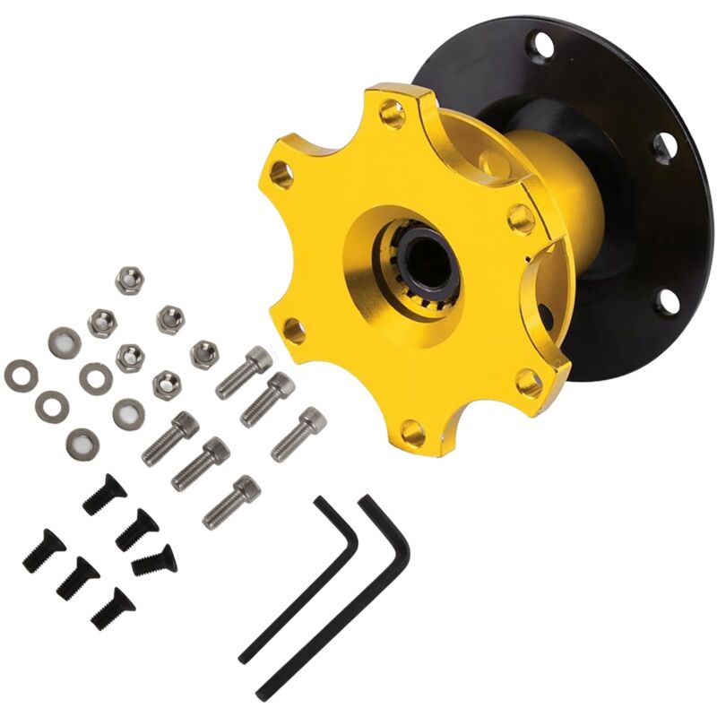 Zoternen - Ymiko Lenkrad-Schnellspannnabenadapter 6-Loch-Unifür Versal-Lenkradnabenadapter Schnellkupplungs-Rennadapter Snap Off Kit