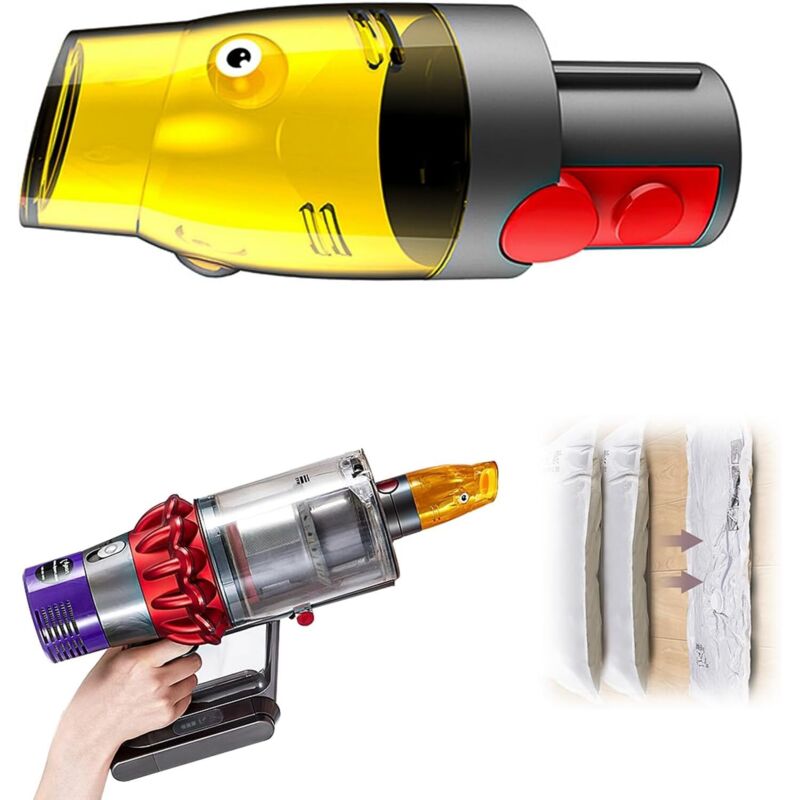 Zubehör für Dyson Staubsauger, Staubsaugerbürste für Dyson, Staubsaugerzubehör, Staubsaugerbeuteladapter, Saugkopfaufsatz für Dyson V7, V8, V10, V11,