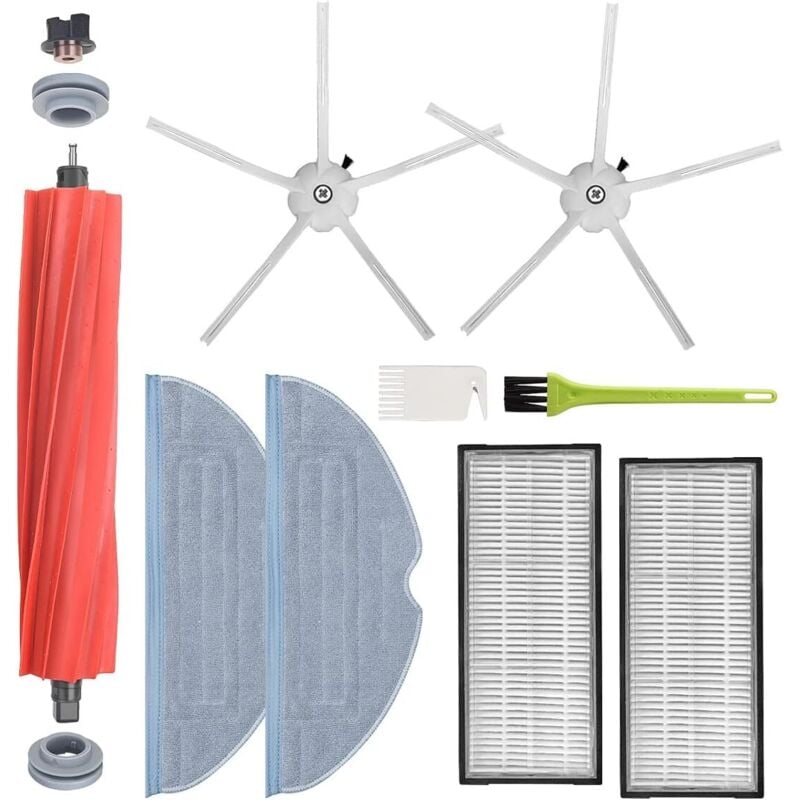 Zubehör für Roborock S7 S7 Plus S7+ S7 Maxv Ultra T7S T7S Plus Roboterstaubsauger, Ersatzteile mit Hauptbürste, Reinigungstücher, Hepa-Filter,