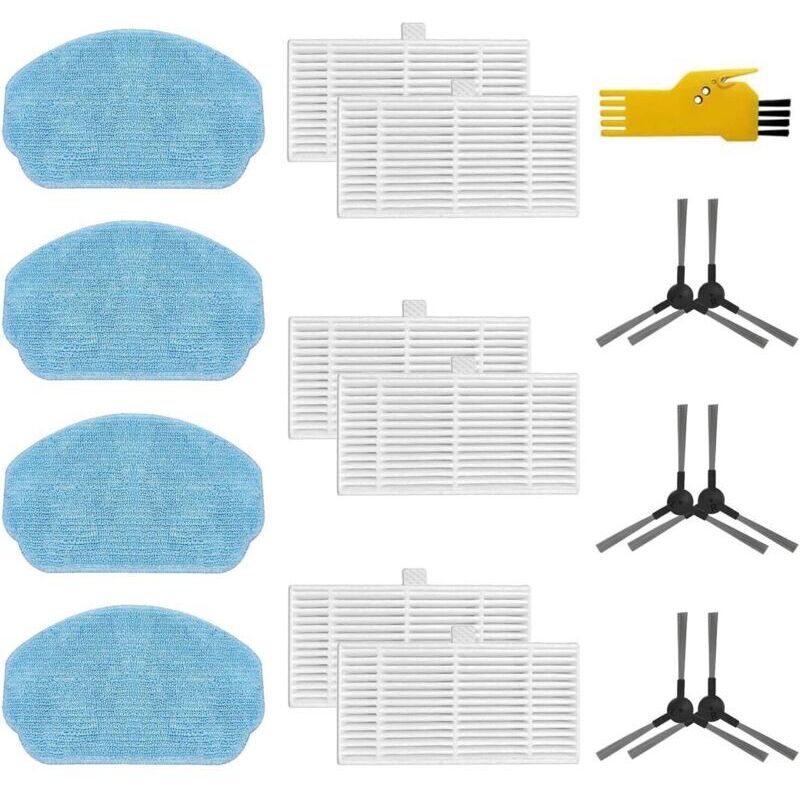 Zubehörset für Cecotec Conga 999 Origin X-Treme & 999 Origin Genesis & 999 Origin X-Treme X Saugroboter, Ersatzteile, 16-teilig: 6 Filter, 6