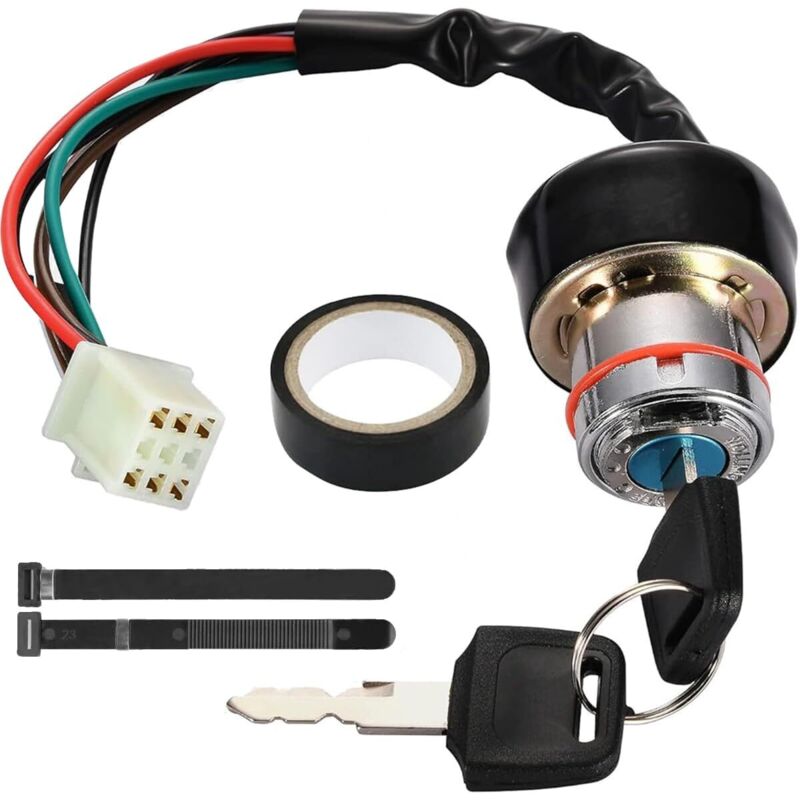 Zündschalter 6-adrig für 50ccm, 70ccm, 90ccm, 110ccm, 125ccm, 150ccm, 250ccm für Taotao, Redcat, Roketa, Sunl ATV, Quad, Roller, Motorrad, Dirt Bike,