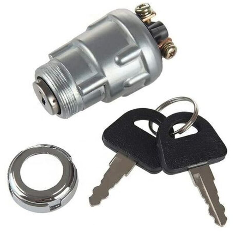 Zündschalter mit 3-poligem Anschluss, 2 Schlüssel, für Auto, Motorrad, Traktor, getuntes Auto, Pitbike, Quad, Go-Kart, UTV, Moped, Buggy