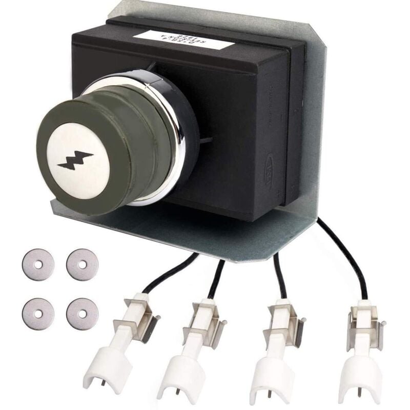 Zündset 7629 für Weber Genesis I 330 mit vorderen Brennerknöpfen (2011–2016), Piezo-Zündelement-Set, Zündelektroden-Set. Nicht geeignet für die