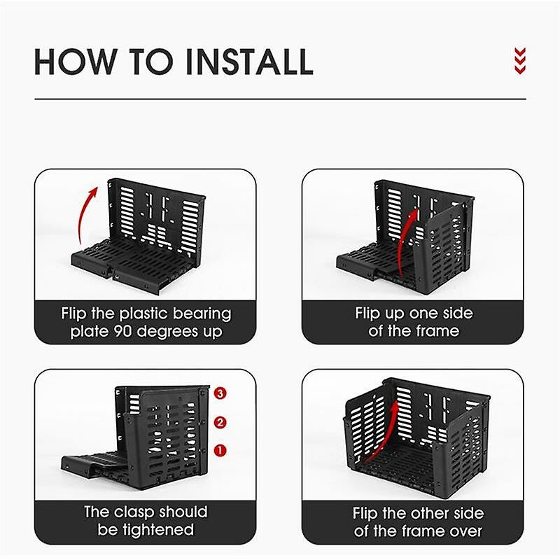 Zusammenklappbarer hinterer Fahrradkorb, 31,5 x 22,5 x 20,5 cm/12,4 Zoll x 8,8 Zoll x 8,0 Zoll (offen), universeller Fahrradkorb