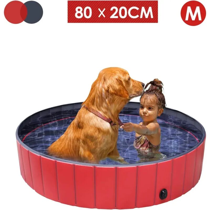 Zusammenklappbares Hundebecken für kleine, mittlere und große Hunde, robustes Material, Planschbecken, Bällebad, Hunde, Pool, für, Kinder und, Hunde