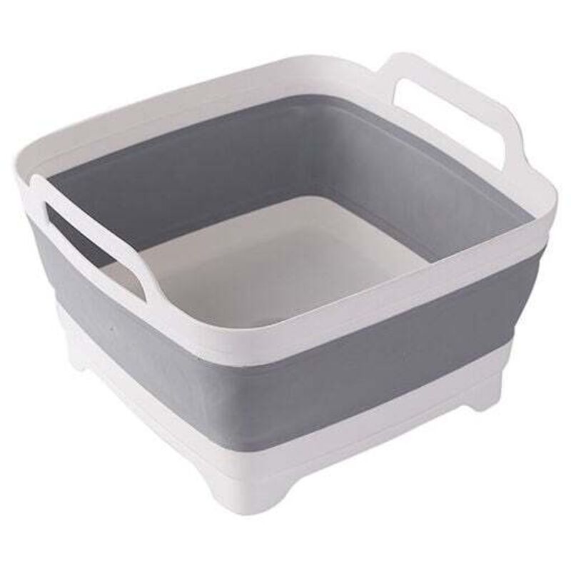 Zusammenklappbares Waschbecken, zusammenklappbares Waschbecken mit Ablassstopfen und Tragegriffen, 9 l großes Fassungsvermögen, Wohnmobil-Waschbecken