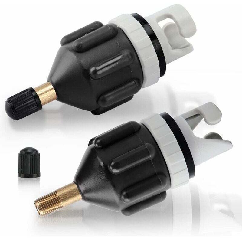 ZVD 2-teiliges Kajak-Adapter-Set, SUP-Adapterventil, Aufblaspumpen-Konverter für Kanus, Stand-Up-Paddleboards