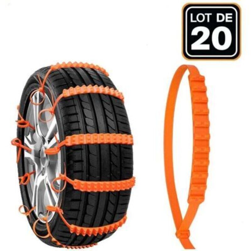 ZVD-20 Schneekette Autoreifenketten Anti-Rutsch-Traktionsketten Autoreifensicherheit Anti-Rutsch-Kette Einfach zu installieren für Auto-SUV-LKW (86