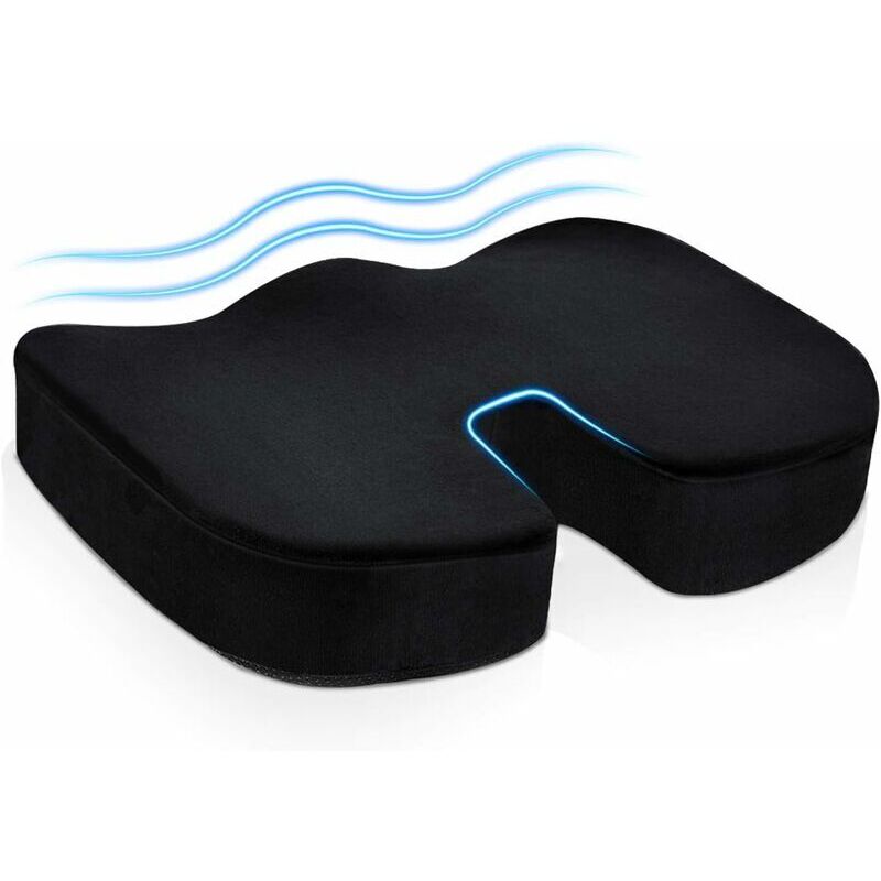 ZVD Ahlsen Sitzkissen, Memory Foam Sitzkissen, Anti-Dekubitus Sitzkissen, Sitzkissen bei Ischias, für Autositz, Stuhl, Rollstuhl