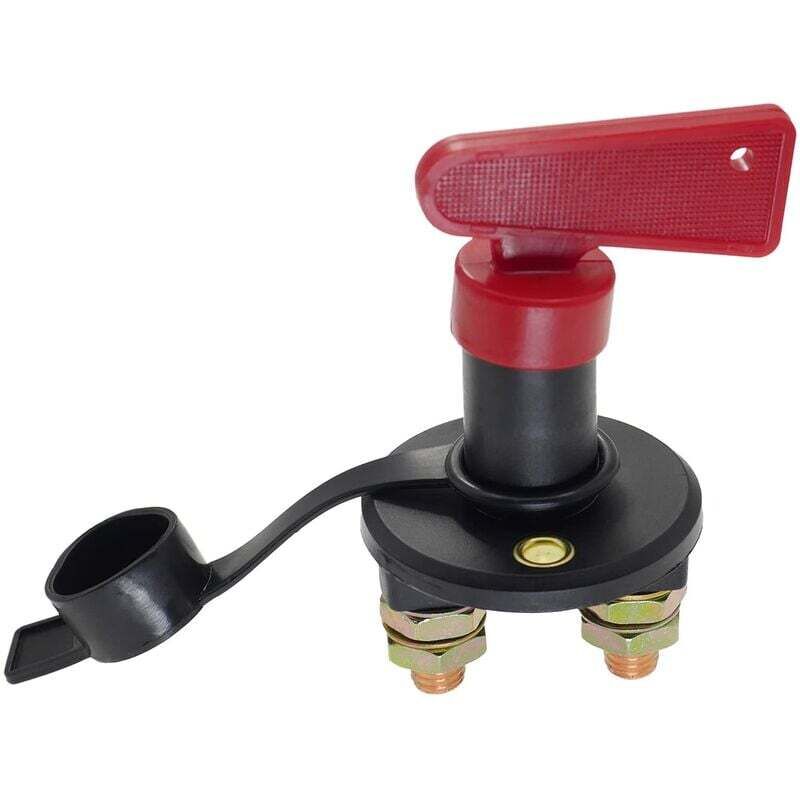 ZVD-Batterietrennschalter mit 1 Schlüssel, 12 V/24 V Autobatterie-Trennschalter, Notstrom-Trennschalter mit Isolierabdeckungen für LKW