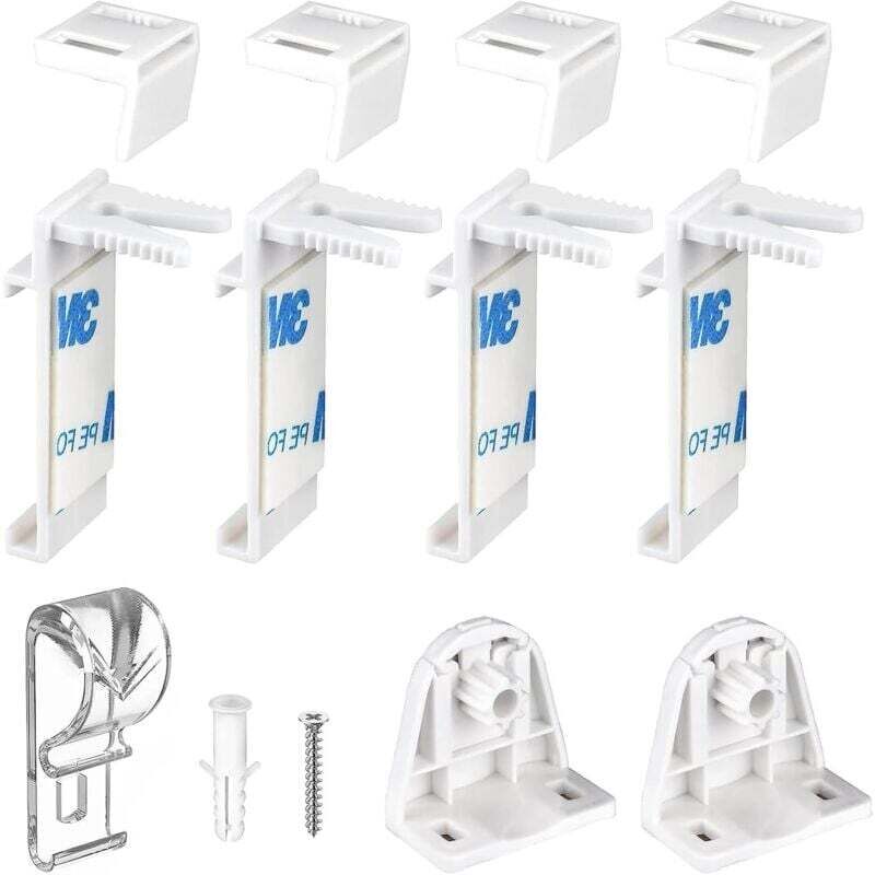 ZVD-Klemmträger für Doppelrollo Klemmträger für Rollo, Rollo, ohne Bohren, Ersatzzubehör Klemmträger für PVC, Holzfenster, Flügelfenster