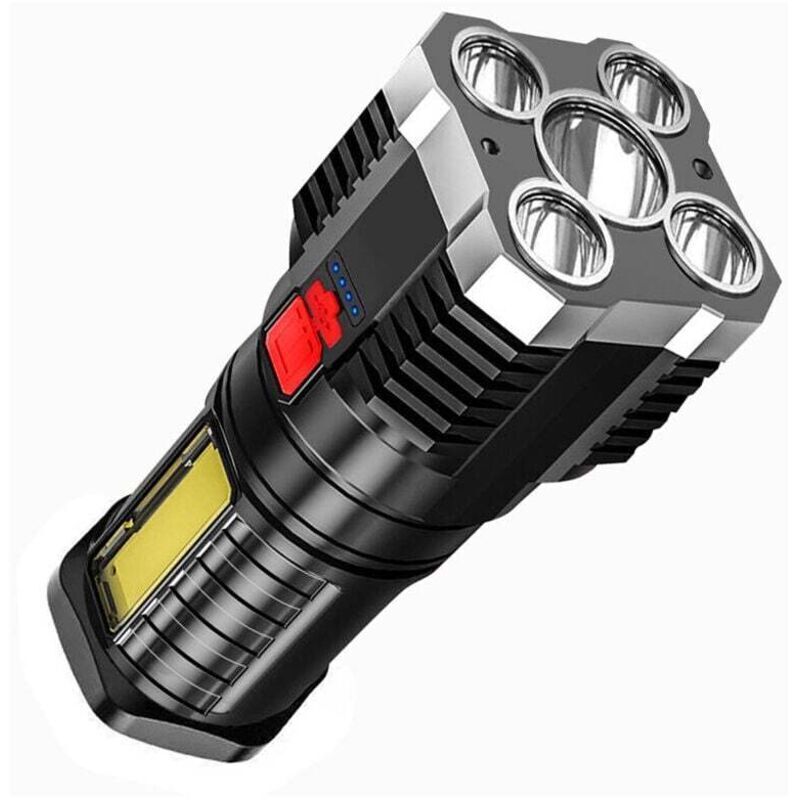 ZVD - Lampe Torche led Ultra Puissante, Torche Lampe de Poche led, 10000 Lumens Lampe de Poche Rechargeable, Étanche IP65, Ajustable Zoomable Torche