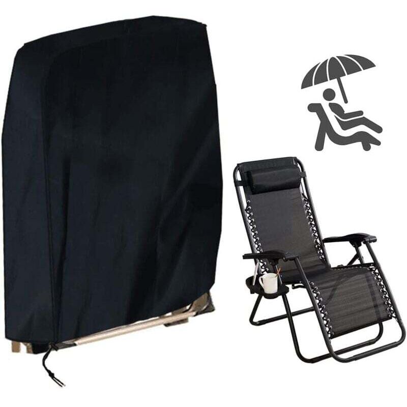 ZVD-Schutzhülle für klappbare Sonnenliege, Gartenliege-Abdeckung, UV-beständig, wasserdicht, staubdicht, 210D Oxford, Garten-Relax-Abdeckung für