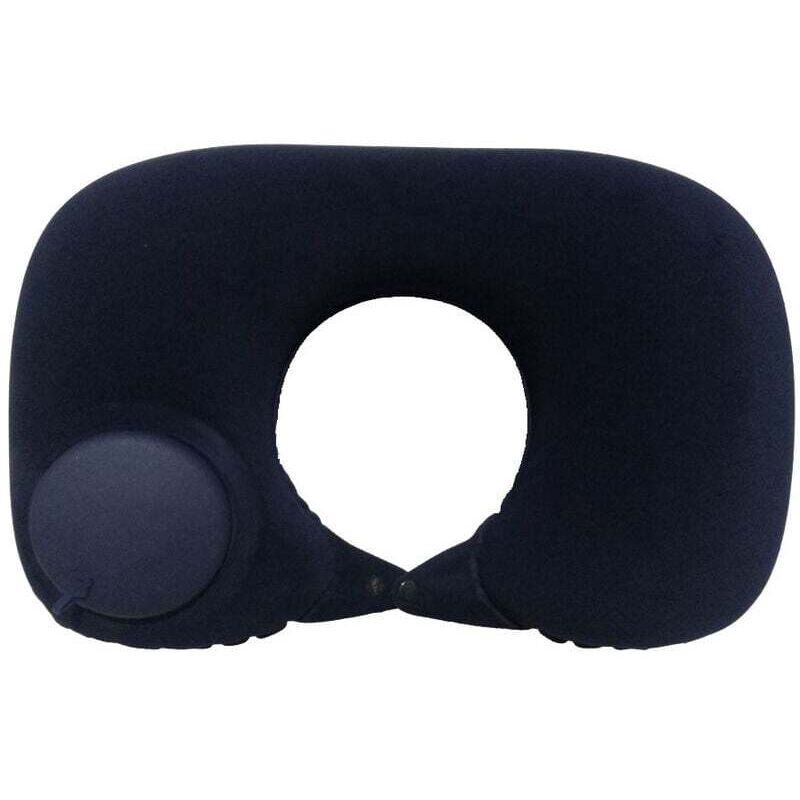 ZVD Schwarzes aufblasbares Nackenkissen für die Reise, aufblasbares Reisekissen, tragbares aufblasbares Kissen, ultraleichtes aufblasbares Kissen,