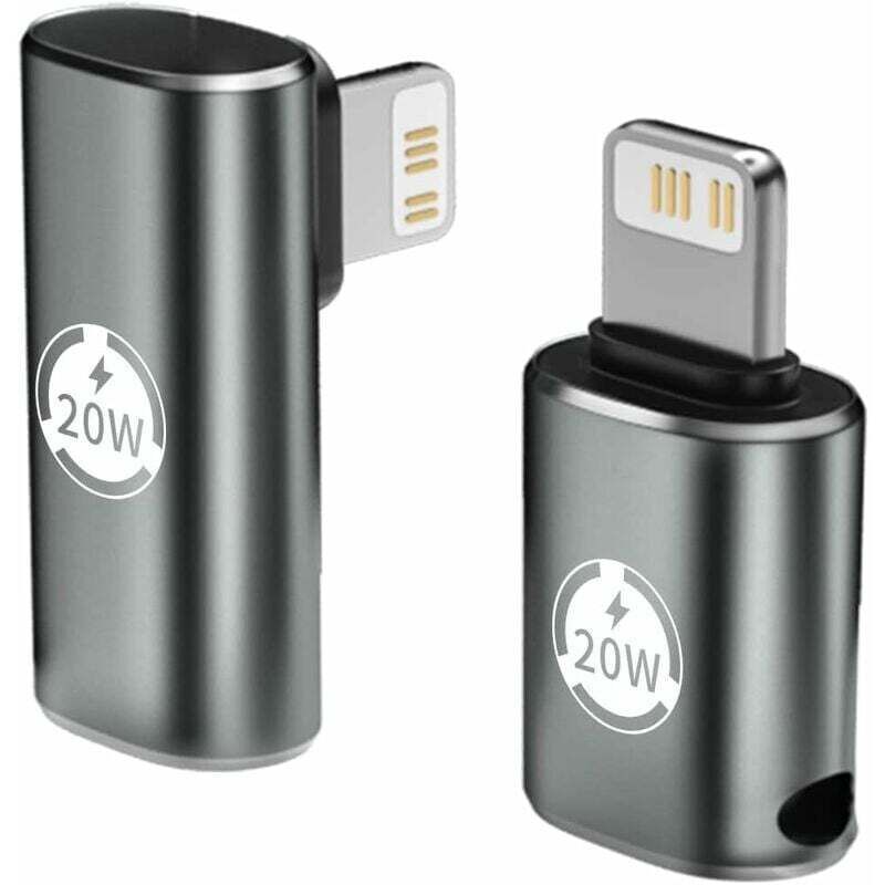 ZVD USB-C-auf-Lightning-Adapter, unterstützt 20 W PD, Schnellladefunktion für iPhone, iPad und iPod-Serie, kompatibel (2er-Pack,