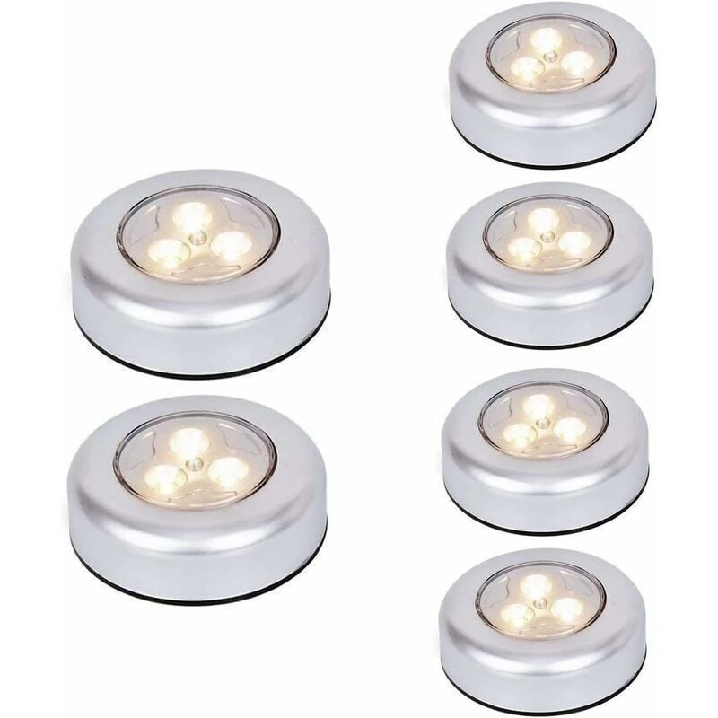 Veilleuse led à Pôles sans fil Touch Light Stick On Wireless Touch Light Warm 6 Pcs-Fei Yu - ZVD
