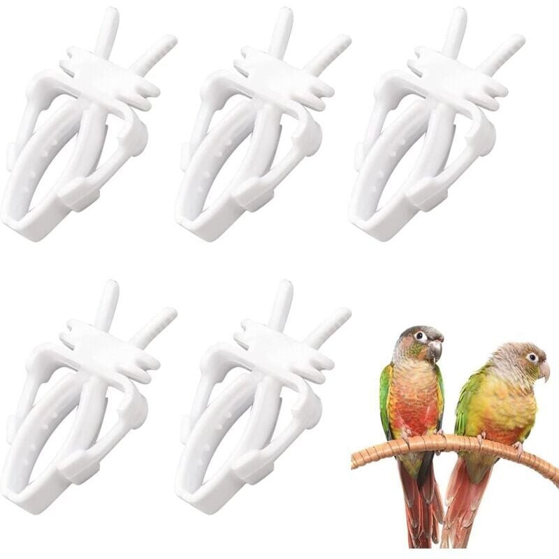 ZVD Vogel-Obst-Clip, Vogel-Papagei-Obst-Werkzeug, Vogelfutterhalter, Vogelkäfig-Futterspender, Vogelfutterspender, Vogelkäfig-Futterspender, 5 Stück