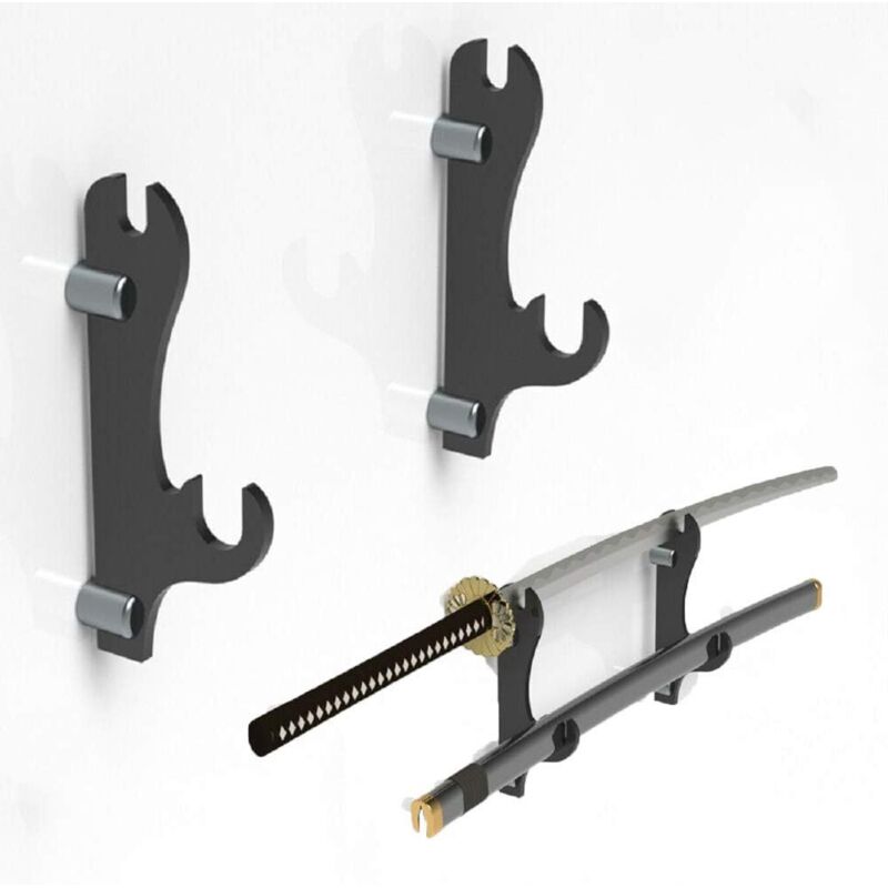 Zweistufige Wand- oder Ständerhalterung aus Acryl für jedes Schwert