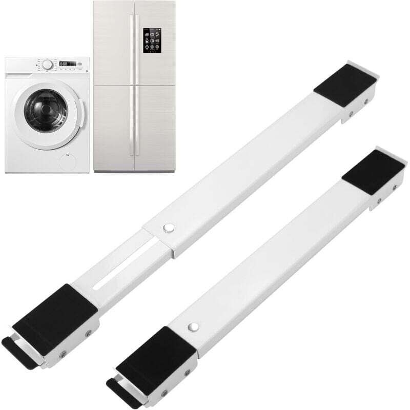 Zweiteiliger Waschmaschinenfuß, verstellbare Waschmaschinenhalterung mit rutschfesten Gummifüßen, geeignet für Waschmaschinen, Kühlschränke, Sofas