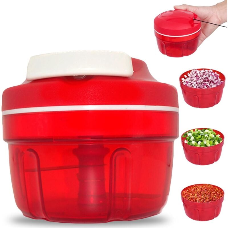 Tonchean - Zwiebelhacker, Gemüseschneider, Zwiebelschneider, Gemüseschneider mit Schieber, Manueller Zerkleinerer für Salat, Fleisch, Knoblauch,