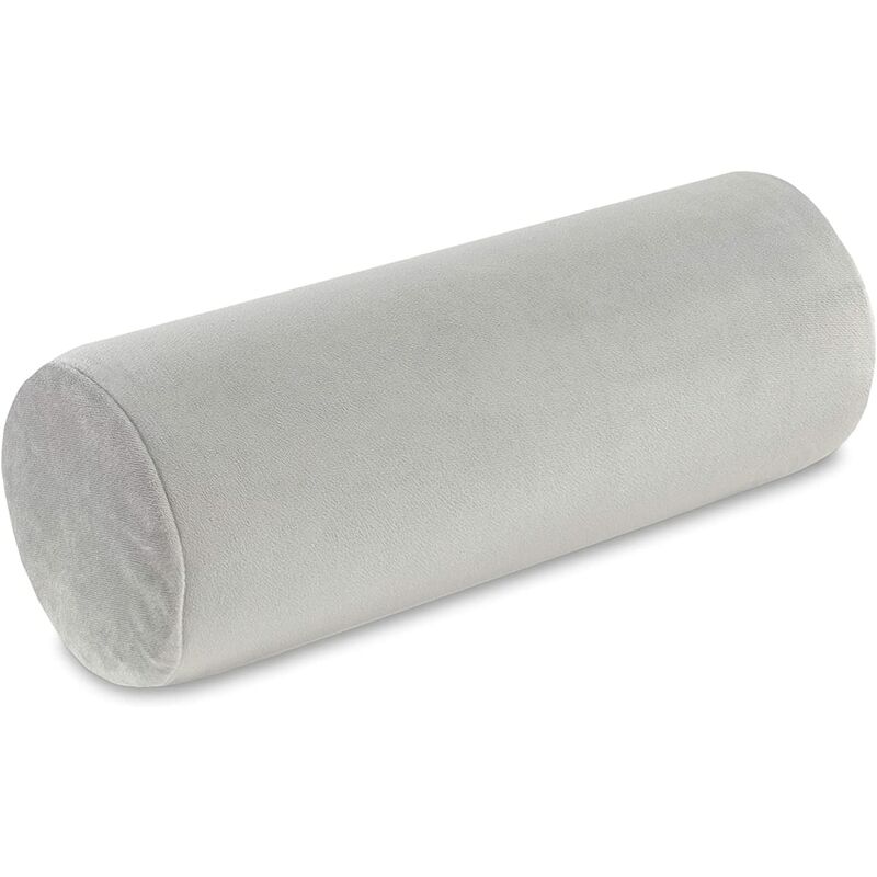 Zylindrisches Kissen zum Schlaf, gepolstert und mit Polychon -Anti -schwebender Polyester bedeckt - Grey - Grey