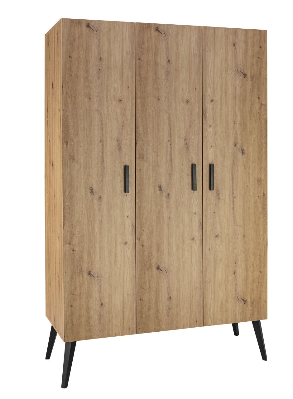 Kleiderschrank Wäscheschrank Kinderschrank mit 3 Türen Schardt Morris Oak