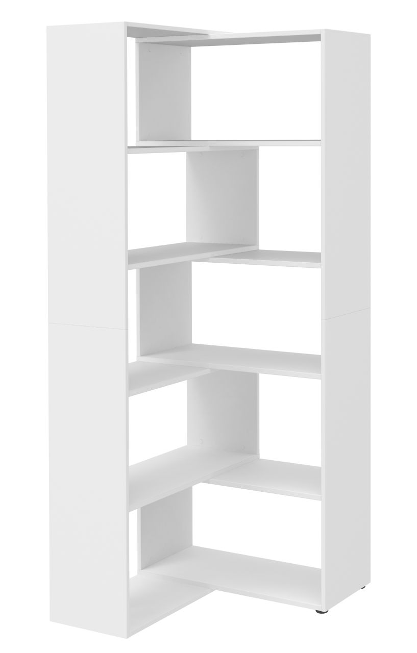 Ausgleichsregal Eckregal Akten Büro Standregal Bücherregal Wohnzimmer Möbel Weiß