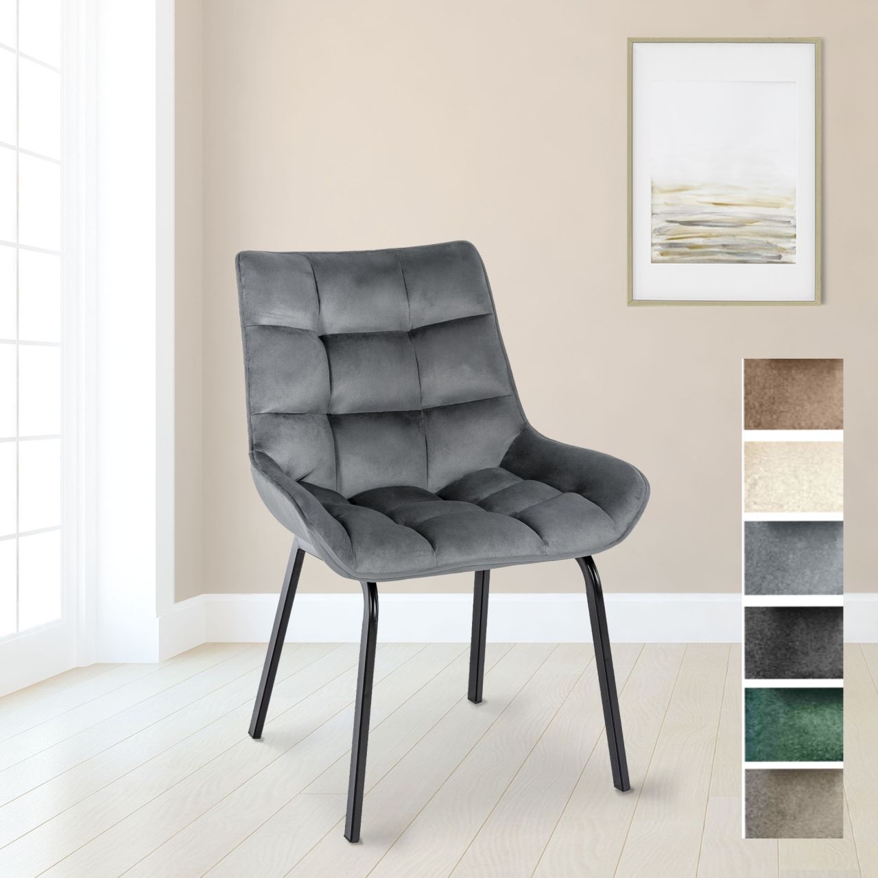 Esszimmerstuhl Samt Besucherstuhl Wohnzimmerstuhl Küchenstuhl Bürostuhl