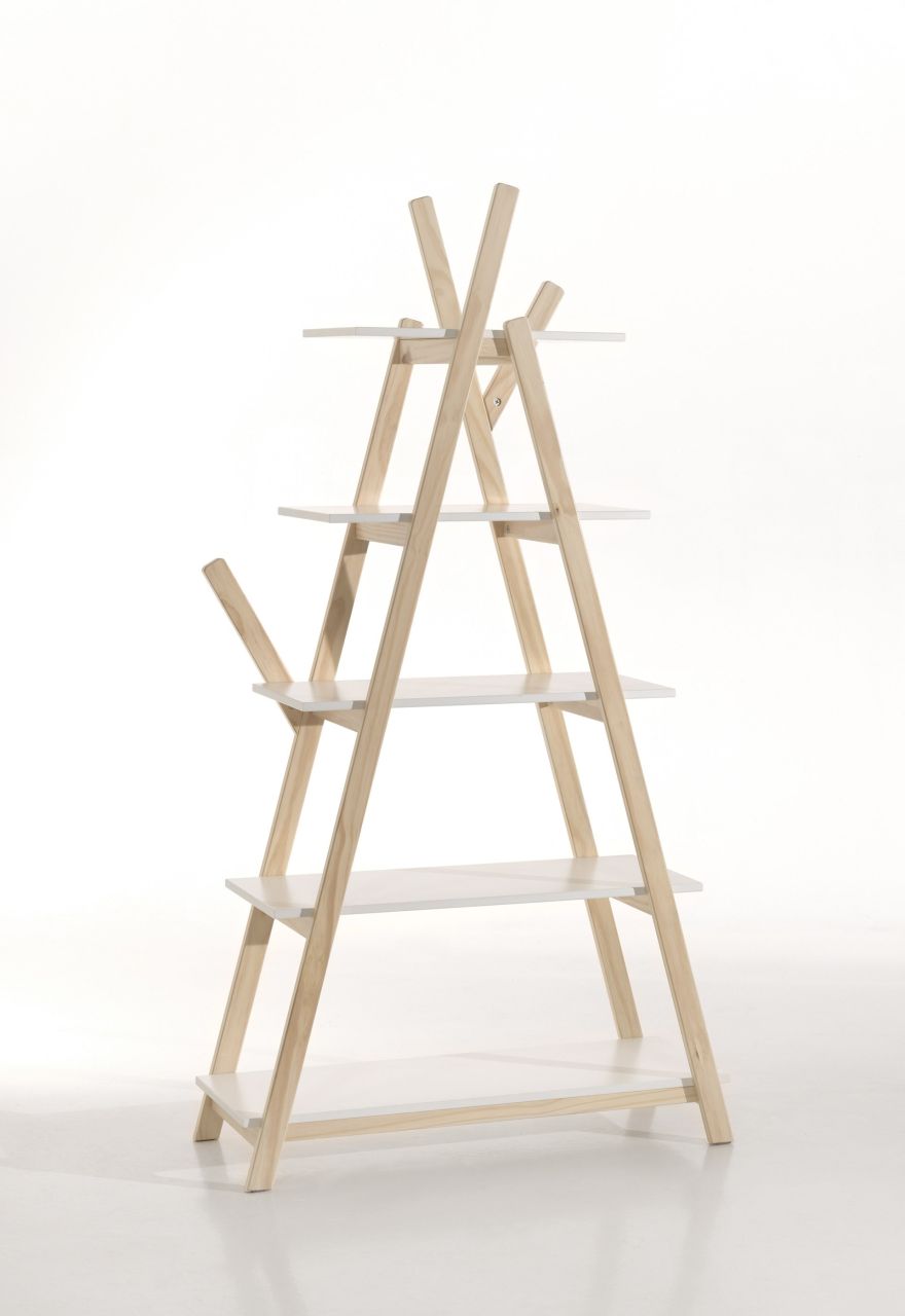 Vipack: Regal 'KIDDY' - Standregal - Beistellregal - Hochregal - Weiß / Natur