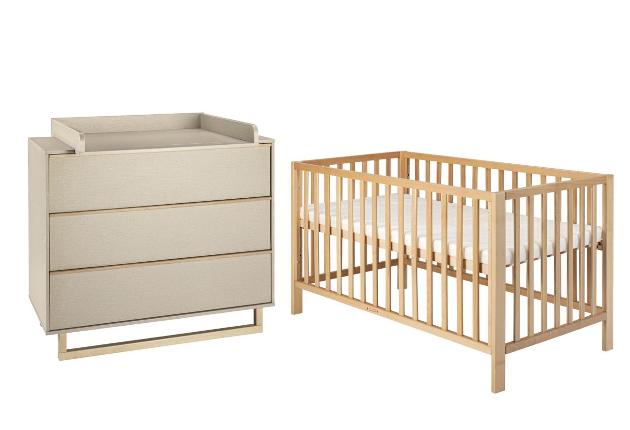 Set Kinderbett 70x140 und Wickelkommode Babyzimmer Kinderzimmer Kindermöbel