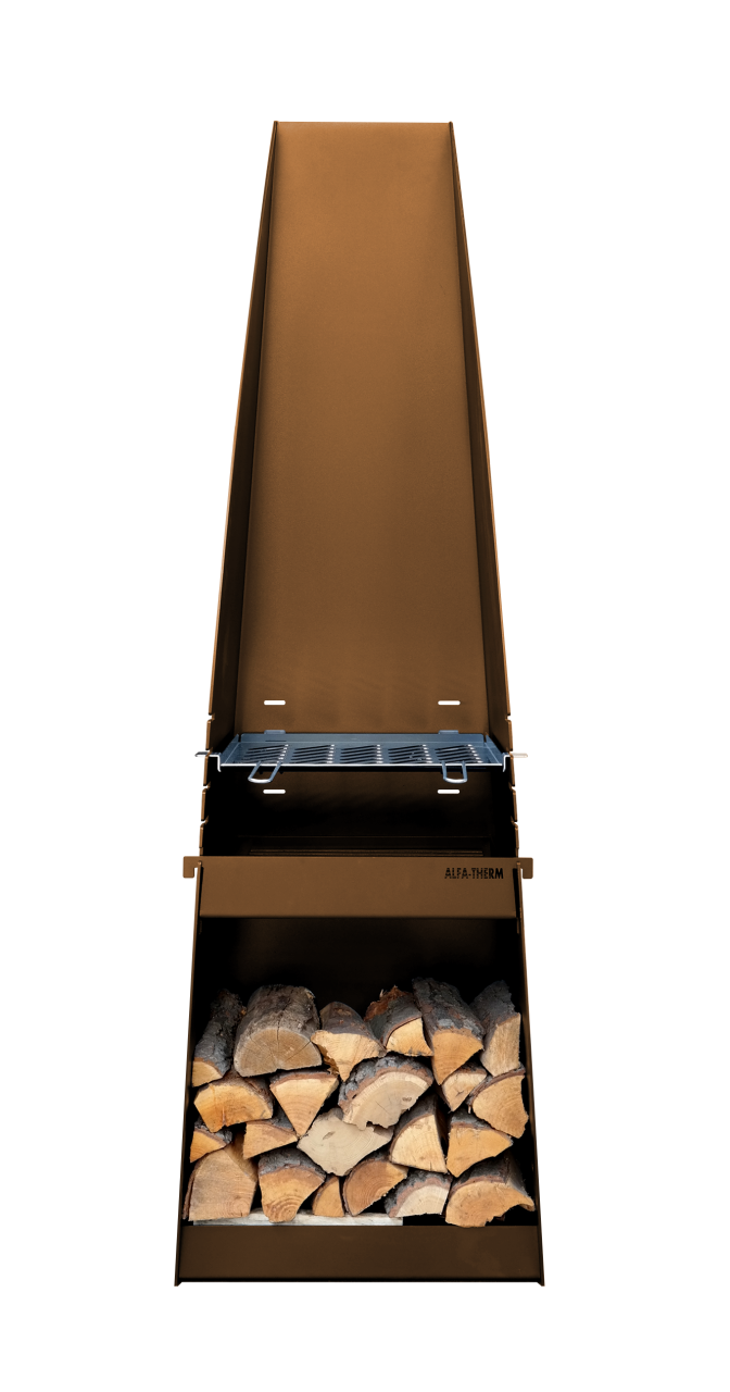 Gartenkamin Grill Terrassenofen Kaminofen Gartenofen Feuerstelle Rost COR-TEN®
