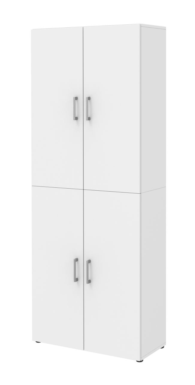 Schrank Mehrzweckschrank Büro Badschrank Akten Hochschrank Möbel Wohnzimmer Weiß