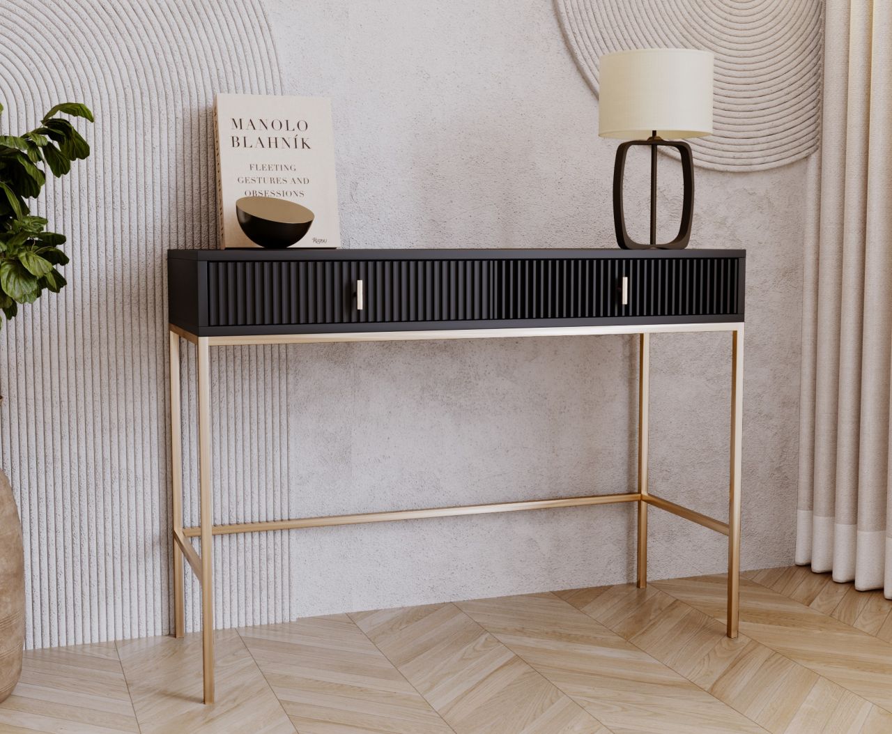 Schminktisch 104 Frisiertisch Konsolentisch Beistelltisch Schreibtisch Schwar...