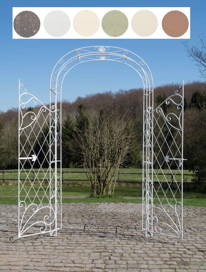 Rosenbogen mit Tor-Rankhilfe Rosensäule Rankgitter Spalier-versch. Farben