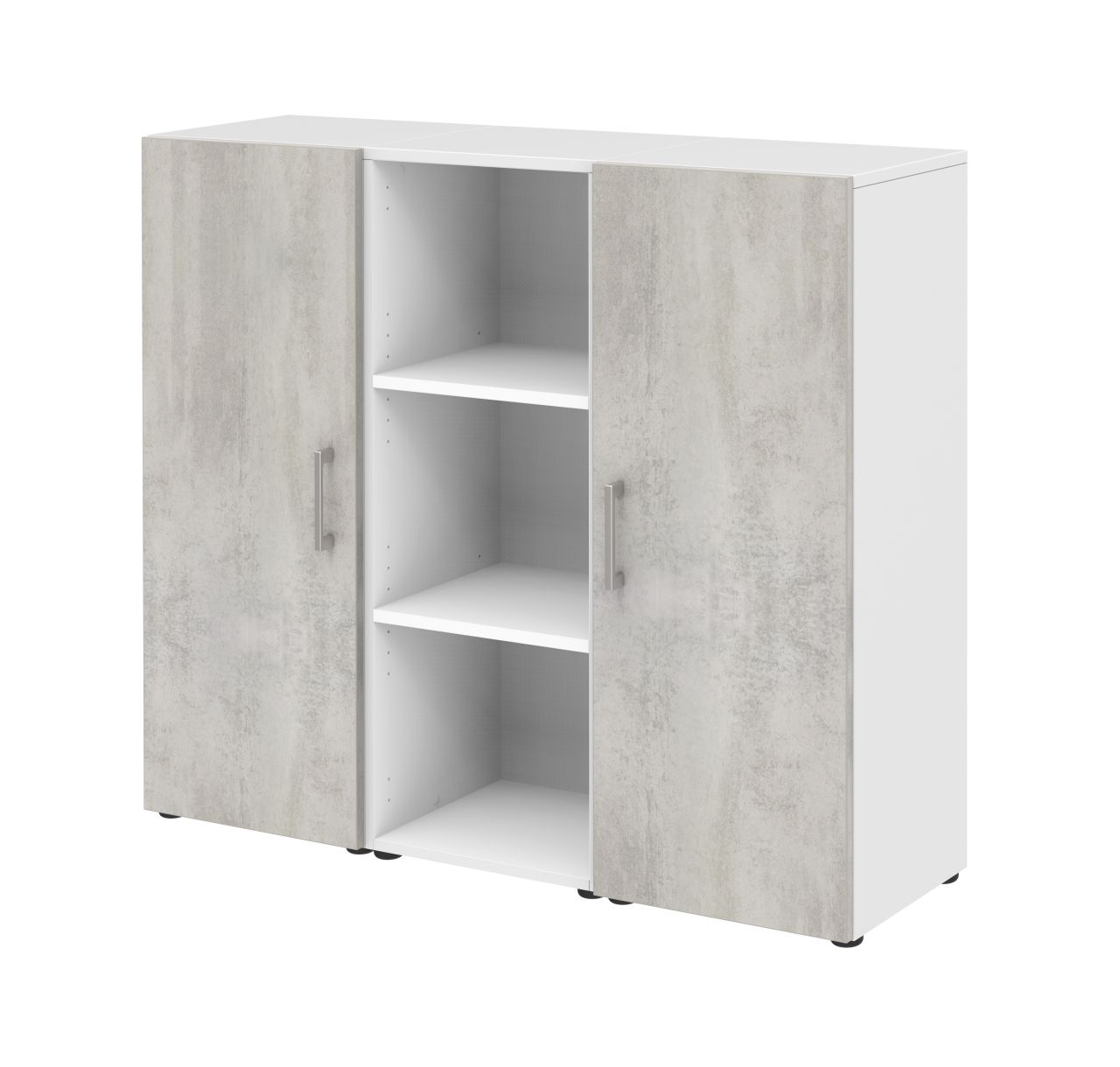 Kommode Sideboard Schrank Möbel Büroschrank Badschrank Wohnzimmer Regal Grau Tür