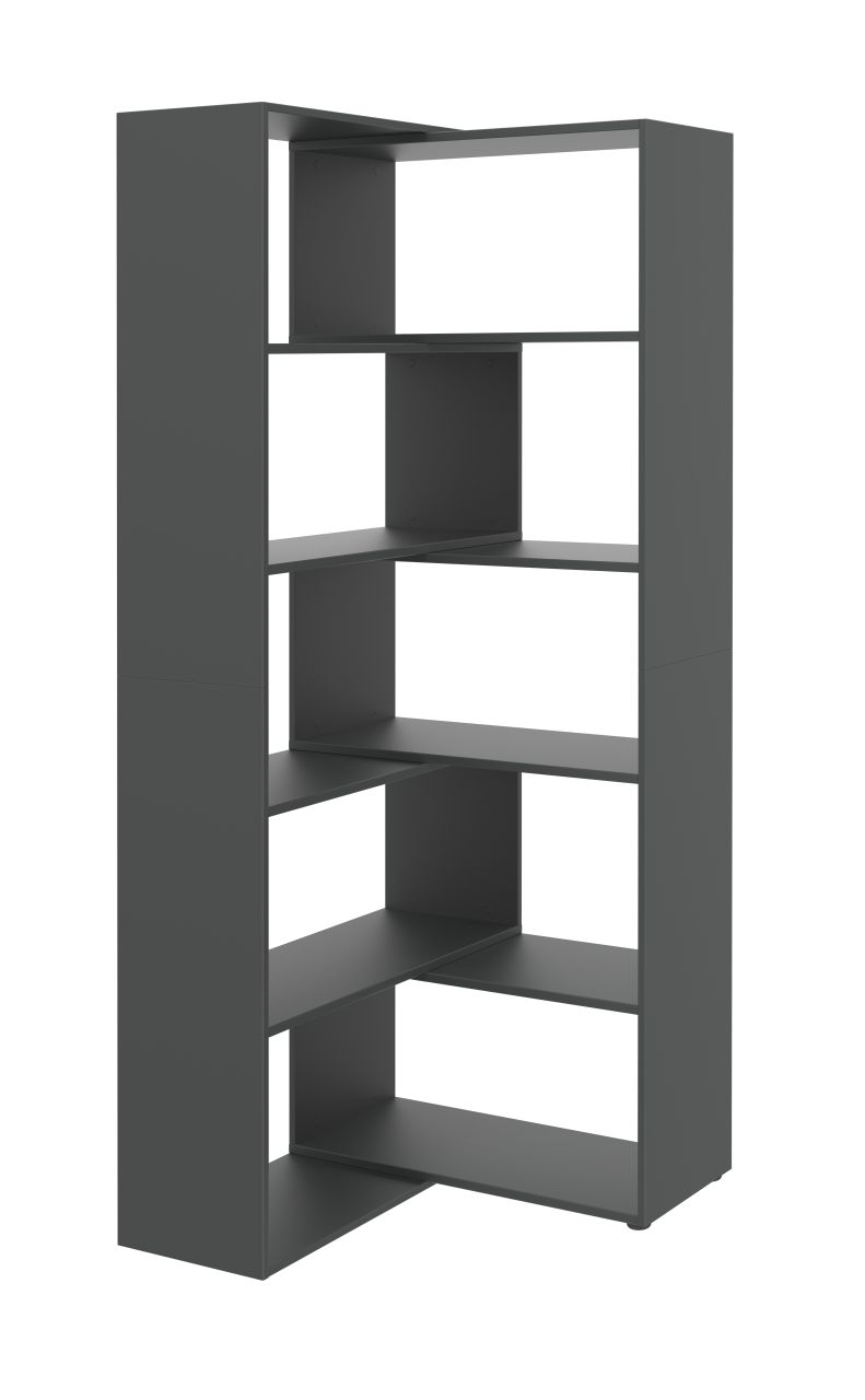 Ausgleichsregal Eckregal Akten Büro Standregal Bücherregal Wohnzimmer Möbel Grau